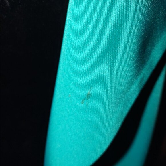 Maggie Barnes Teal 4X Jacket/Blazer-Ruched Collar Ruffle Sleeves-LIKE NEW - Picture 4 of 7